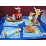 Royal Doulton Disney Showcase Figures, 'Peter Pan' Pan 1 'Wendy' Pan 5, 'Tinker Bell' Pan 2 (