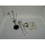 A Hat Pin Stand; together with assorted pins, a Celtic pin brooch and two hallmarked silver