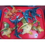 Three Sets of Three Graduated Flying Birds, plus one other:- One Tray