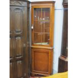 Walnut Freestanding Corner Cabinet.