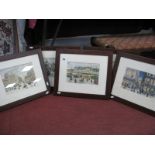 Terry Gorman Coloured Prints, 'Fargate', 'Landsdowne Picture Palace', 'Chapel Walk', 'Hunters