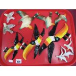 Three Sets of Three Flying Birds, plus one other:- One Tray
