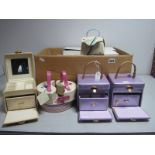 Pink Heart Designs Jewellery Boxes (boxed):- One Box