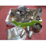 A Mixed Lot of Assorted Plated ware, including wine cooler, mugs, sauce boat on stand, etc:- One