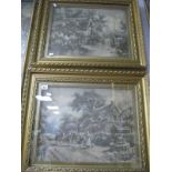 After Phil Weston Pair of Sepia Countryside Prints, in gilt frames, frames 56 x 67cm overall.