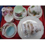 Harry Wheatcroft, Paragon and Royal Standard Tea Ware, Royal Albert, Doulton etc:- One Tray