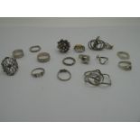 A Selection of Modern "925" and Other dress Rings. (16)