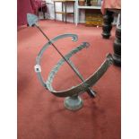 A Cast Metal Armillary Sundial.