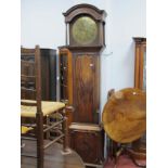 An XVIII Century Mahogany Eight-Day Longcase Clock, the circular brass dial with Roman numerals