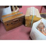 Two Wooden Pet Carry Boxes, quantity of terracotta plant pots.