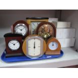 Six Modern Mantel Clocks, boxed:- One Tray
