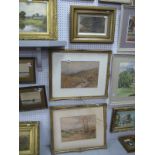 C. Ashmore Sheffield Artist Two Watercolours, of a farmer in pony and trap and a moorland scene with