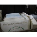 Collectors Plates, Spode Christmas 1970 to 1981 excluding 1978, Doulton Valentines Day. (6):- One