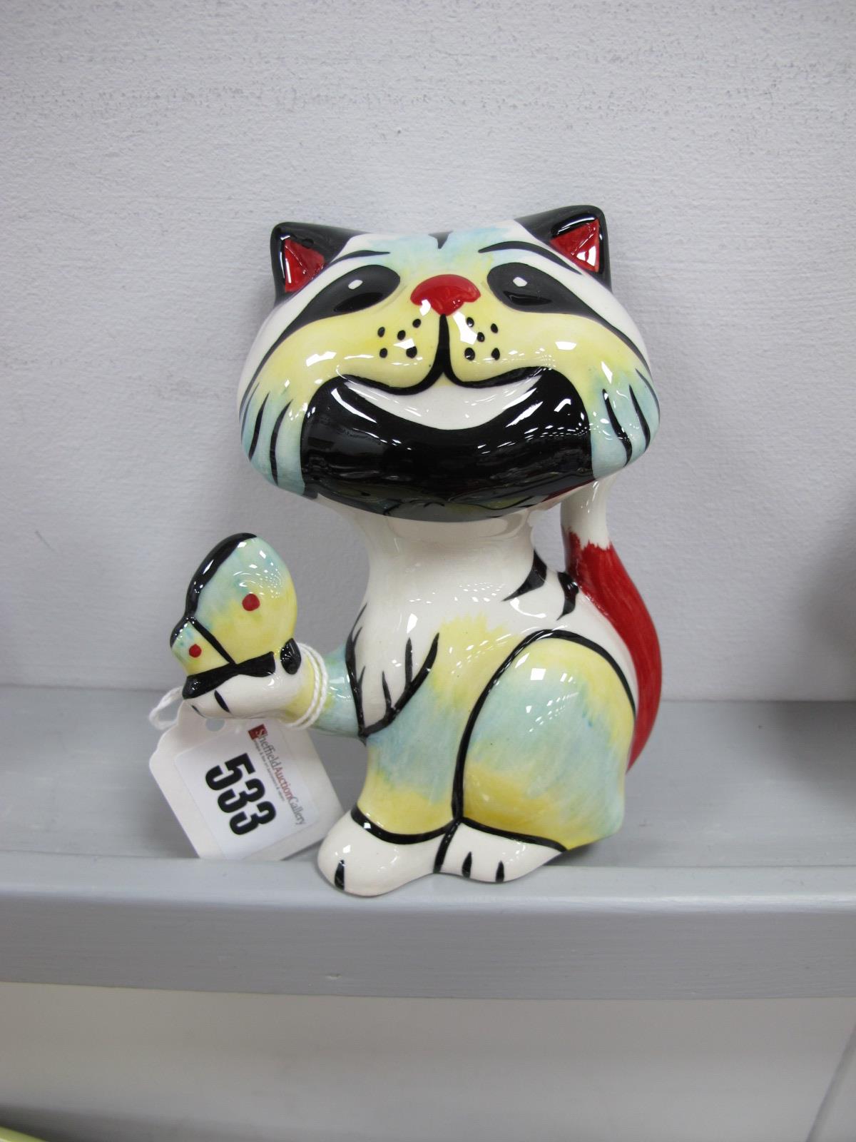 Lorna Bailey - Butterfly the Cat, 12.5cm high.