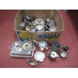 Assorted Plated Ware, including rectangular entree dish, tea wares, etc:- One Box