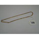 A 9ct Gold Flat Link Curb Chain.