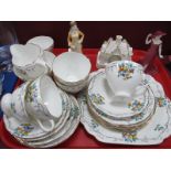 Gladstone Fruit Pattern Tea Service, of twenty one pieces, Coalport figurines, dwelling:- One Tray