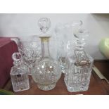 Edinburgh Crystal Ice Bucket, Block jug, Waterford Decanter, Thomas Webb bulbous decanter etc:-