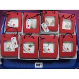 Assorted Modern Earrings and Necklaces, in gift boxes:- One Tray
