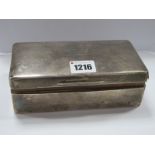 A Hallmarked Silver Cigarette Box, "F.A.Bosvile April 5th 1932 from T.B.Bosvile", 17.2cm wide (