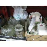 Quantity of Plates, glassware:- Two Boxes
