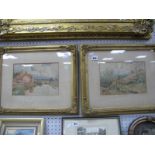C. Ashmore Sheffield Artist Two Early XX Century Watercolour, of a river and country scene, signed