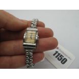 Omega: A Vintage Ladies Wristwatch, the signed dial with Roman numerals, in Art Deco style case,
