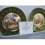 The Set of Six Caverswall China Christmas Plates, 1978-83 depicting Charles Dickens scenes, each