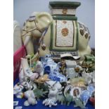 Hayter and Stickland Winchester Jug, Burleigh and other character jugs, pottery and mineral animals,