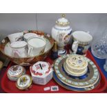 A Millennium Loving Cup and Plate, Aynsley limited edition Urn, Worcester Golden Jubilee bowl, other