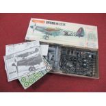 A Boxed Matchbox #PK-501 1:32nd Scale Plastic Model Kit Spitfire MK-22-24, appears complete with