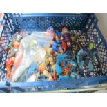 Twelve Predominately 1980's Original Plastic Action Toy Figures, to include He-Man, Skeletor,