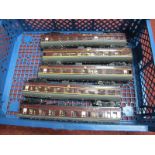Five Trix T.T.R Unboxed Coaches, BR maroon, brake/1st (2), composite R/No M16171 (2), and buffet,