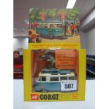 Corgi Toys No. 479 - Commer Mobile Camera Van, overall good plus, chipping to raised edges, boxed,