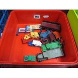 Nine Items Diecast Vehicles, etc, a Dinky 421 Electric Artic Lorry, two Dinky Series 22 Lorries; A