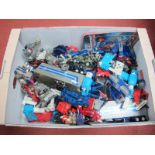 A Quantity of Circa 1980's Transformers Toys, mainly by Hasbro, including dinosaurs, space vehicles,