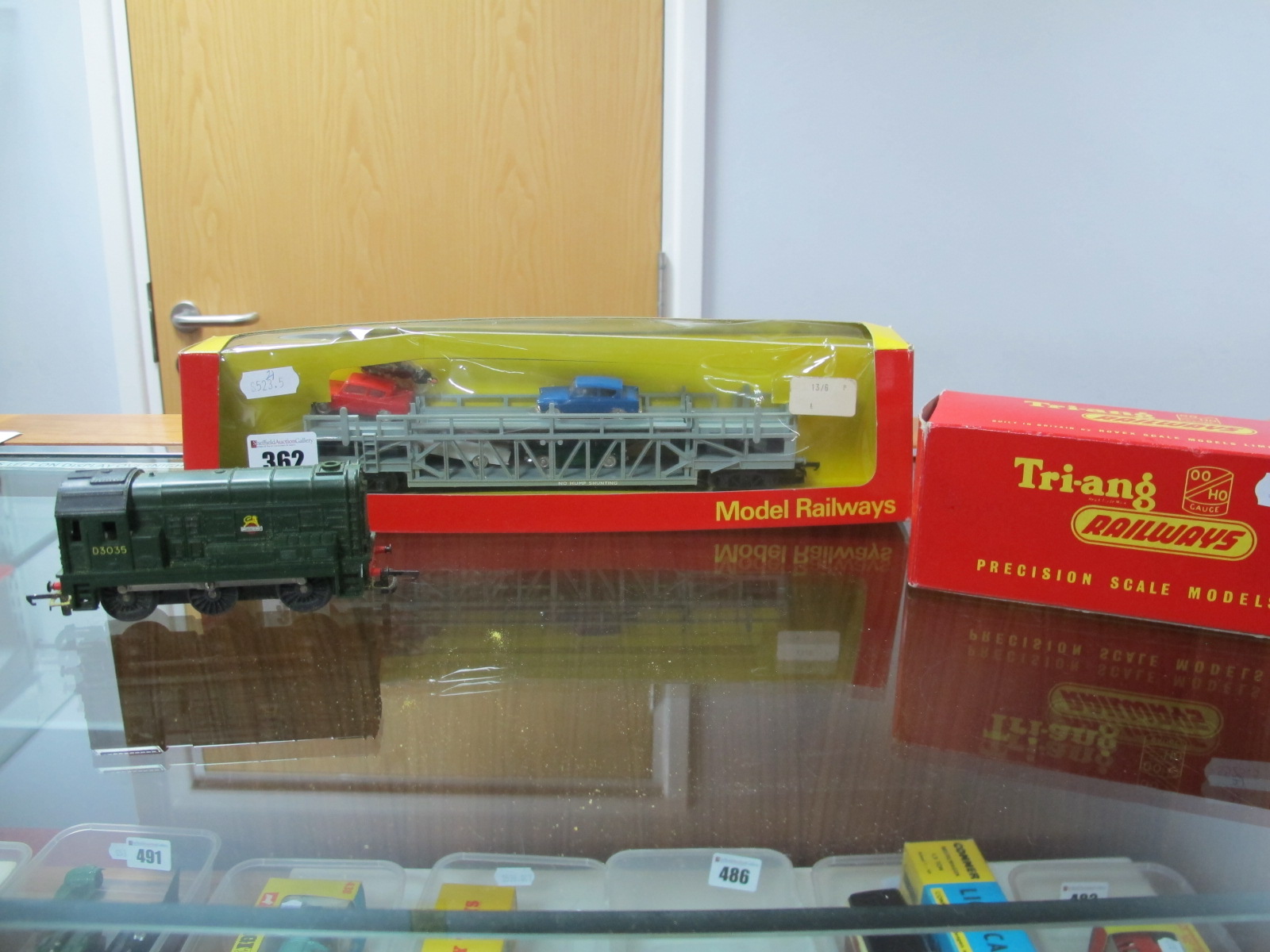 A Tri-ang "OO" Gauge/4mm Ref No. R152 Class 08 Diesel 0-6-0 "Shunter", BR green R/No. D3035 boxed.