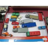 Approximately Fifteen Original Dinky Dublo Diecast Vehicles, all playworn, often repainted.