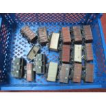 Nine Hornby Dublo 2/3 Rail Box Vans, plus eight kit built box vans etc, by Airfix, Ratio etc, all