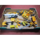 A Quantity of Diecast and Plastic Model Plant Machinery Vehicles, by Joal, Majorette and other,