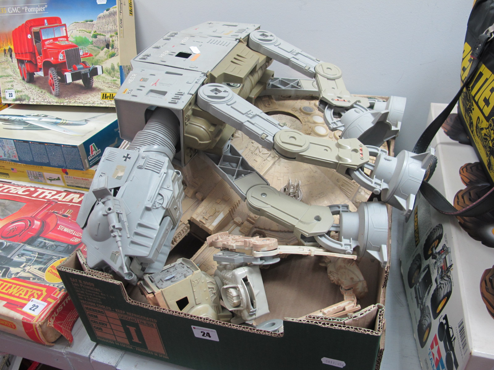 Three Original Star Wars Trilogy Plastic Model Toys, to include At-AT - Imperial All Terrain