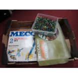 Two Boxed Modern Meccano Sets, No 2 motorised set and combat multi kit (unchecked for completeness),
