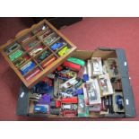 A Quantity of Lledo Diecast Models and Similar, often playworn, sometimes boxed. Plus a small wall