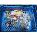 Seventeen Original Star Wars Trilogy Plastic Model Figures, including Boba Fett, Bib Fortuna,