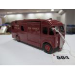 A Dinky No 581 Horsebox, USA 'Hire Service' variant, some signs of re-touching to maroon paint,