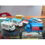 Seven Original Corgi Diecast Delivery and Similar Type Vans, including Smiths Karrier Family