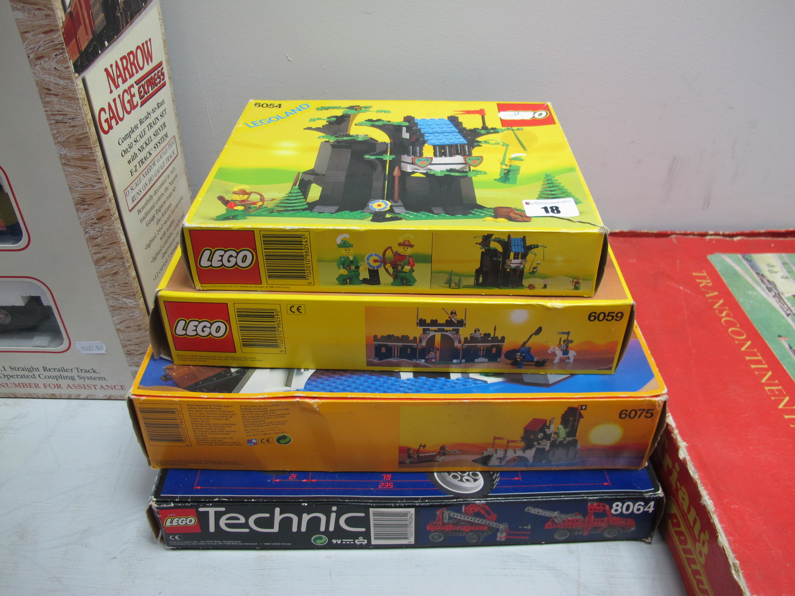 Three Lego Sets, comprising of Lego System #6075 Wolfpack Castle, #6059 Legoland Knights Stronghold,