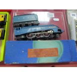 A Hornby Dublo Three Rail Ref EDL1 Class A4 4-6-2 Steam Locomotive and Eight Wheel Tender, LNER blue