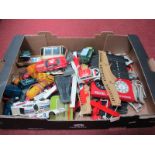 A Quantity of Playworn Circa 1960's/1970's Scalextric Items, including Tri-ang Aston Martin DB4
