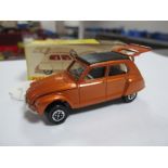 Dinky Toys No. 149 - Citroen Dyane - Speedwheels, bronze/black roof, overall very good plus. One